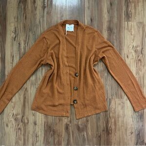 Women's Cardigan in Warm Orange
